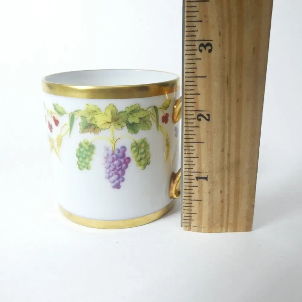 Pampres Cup & Saucer - 1737 Ancienne Manufacture Royal Limoges France Grapes